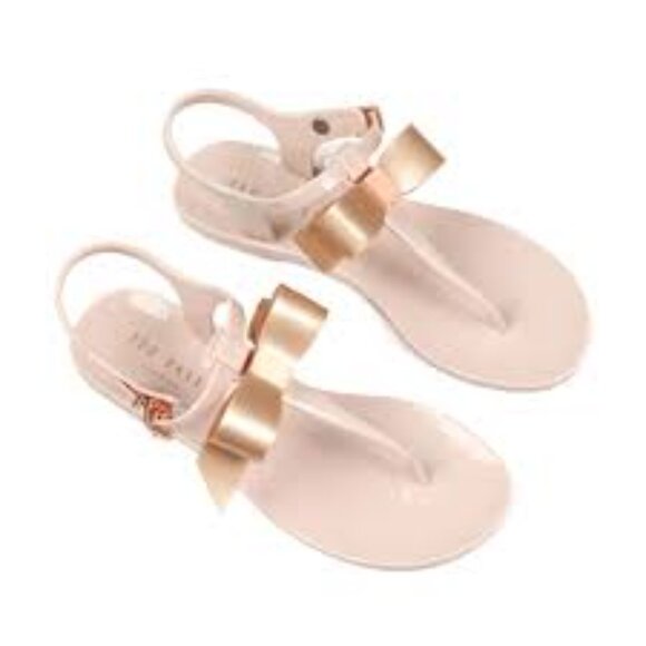 Ted Baker Jelly Ankle Strap Sandals with Bow - Size 7 - Picture 3 of 6